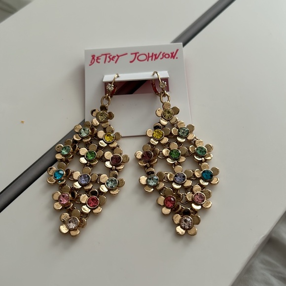 NWT Betsey Johnson Confetti Style Earrings - Picture 2 of 5